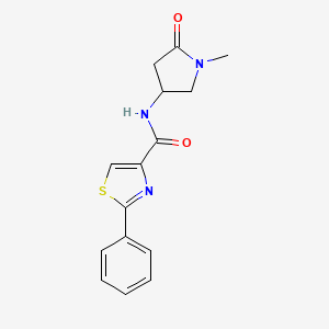 molecular formula C15H15N3O2S B2676833 N-(1-methyl-5-oxopyrrolidin-3-yl)-2-phenyl-1,3-thiazole-4-carboxamide CAS No. 1396888-19-9