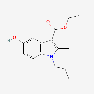 molecular formula C15H19NO3 B2676846 ethyl 5-hydroxy-2-methyl-1-propyl-1H-indole-3-carboxylate CAS No. 17826-14-1