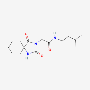 molecular formula C15H25N3O3 B2676859 2-(2,4-dioxo-1,3-diazaspiro[4.5]dec-3-yl)-N~1~-isopentylacetamide CAS No. 848908-26-9