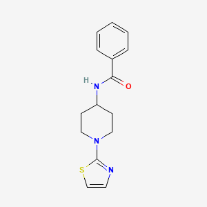 molecular formula C15H17N3OS B2676861 N-[1-(1,3-thiazol-2-yl)piperidin-4-yl]benzamide CAS No. 1448133-77-4