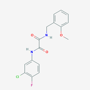 molecular formula C16H14ClFN2O3 B2676869 N1-(3-氯-4-氟苯基)-N2-(2-甲氧基苯甲基)草酰胺 CAS No. 899748-83-5