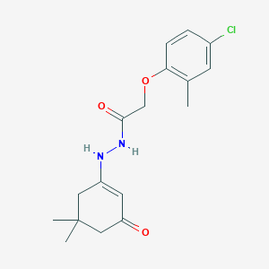 molecular formula C17H21ClN2O3 B2676870 N-((5,5-Dimethyl-3-oxocyclohex-1-enyl)amino)-2-(4-chloro-2-methylphenoxy)ethanamide CAS No. 1119391-63-7