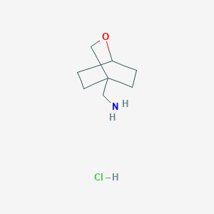 molecular formula C8H16ClNO B2676873 1-{2-Oxabicyclo[2.2.2]octan-4-yl}methanamine hydrochloride CAS No. 2173991-83-6