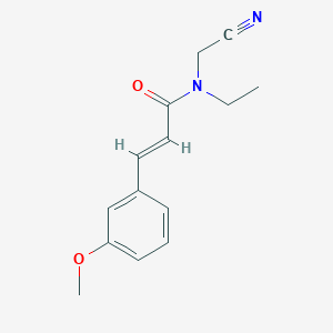 molecular formula C14H16N2O2 B2676877 (E)-N-(cyanomethyl)-N-ethyl-3-(3-methoxyphenyl)prop-2-enamide CAS No. 1241704-65-3
