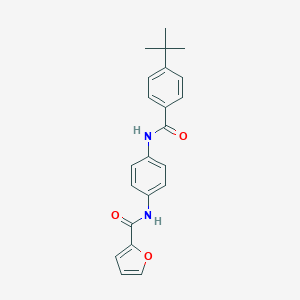 molecular formula C22H22N2O3 B267690 N-{4-[(4-tert-butylbenzoyl)amino]phenyl}-2-furamide 