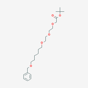 molecular formula C23H38O6 B2676905 Boc-C1-PEG3-C4-OBn 