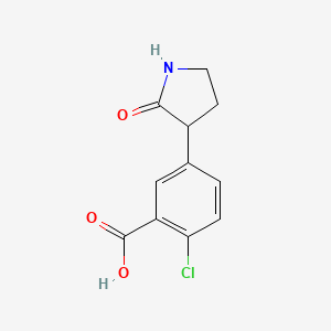 2-Chloro-5-(2-oxopyrrolidin-3-yl)benzoic acid