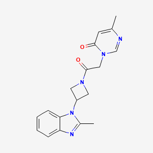 6-Methyl-3-[2-[3-(2-methylbenzimidazol-1-yl)azetidin-1-yl]-2-oxoethyl]pyrimidin-4-one