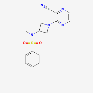 4-Tert-butyl-N-[1-(3-cyanopyrazin-2-yl)azetidin-3-yl]-N-methylbenzenesulfonamide