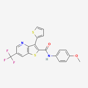 N-(4-methoxyphenyl)-3-(2-thienyl)-6-(trifluoromethyl)thieno[3,2-b]pyridine-2-carboxamide