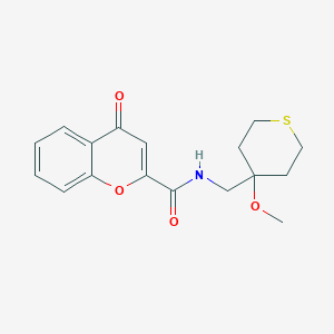 molecular formula C17H19NO4S B2676964 N-((4-methoxytetrahydro-2H-thiopyran-4-yl)methyl)-4-oxo-4H-chromene-2-carboxamide CAS No. 2034244-47-6