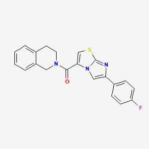 2-[6-(4-Fluorophenyl)imidazo[2,1-b][1,3]thiazole-3-carbonyl]-1,2,3,4-tetrahydroisoquinoline