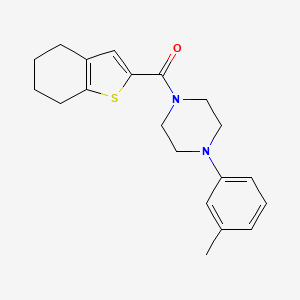 1-(3-Methylphenyl)-4-(4,5,6,7-tetrahydro-1-benzothiophene-2-carbonyl)piperazine