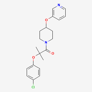 2-(4-Chlorophenoxy)-2-methyl-1-(4-(pyridin-3-yloxy)piperidin-1-yl)propan-1-one