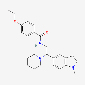 4-ethoxy-N-(2-(1-methylindolin-5-yl)-2-(piperidin-1-yl)ethyl)benzamide