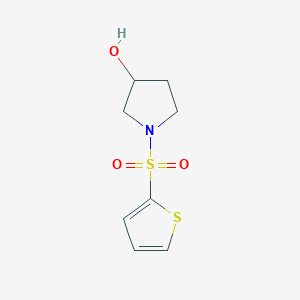 molecular formula C8H11NO3S2 B2676981 1-(Thiophen-2-ylsulfonyl)pyrrolidin-3-ol CAS No. 1261231-14-4