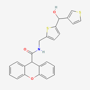 N-((5-(hydroxy(thiophen-3-yl)methyl)thiophen-2-yl)methyl)-9H-xanthene-9-carboxamide