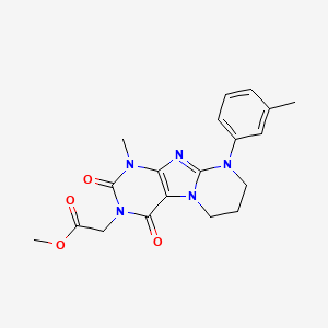 methyl 2-[1-methyl-9-(3-methylphenyl)-2,4-dioxo-7,8-dihydro-6H-purino[7,8-a]pyrimidin-3-yl]acetate
