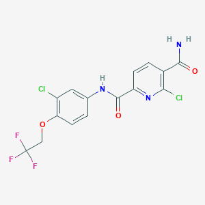 6-chloro-N2-[3-chloro-4-(2,2,2-trifluoroethoxy)phenyl]pyridine-2,5-dicarboxamide