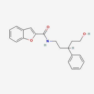 molecular formula C20H21NO3 B2676995 N-(5-hydroxy-3-phenylpentyl)-1-benzofuran-2-carboxamide CAS No. 1795413-83-0
