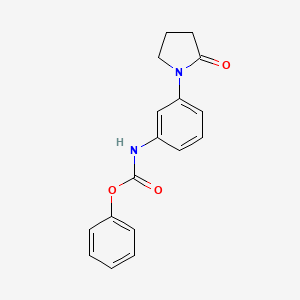 molecular formula C17H16N2O3 B2676998 phenyl N-[3-(2-oxopyrrolidin-1-yl)phenyl]carbamate CAS No. 941993-44-8