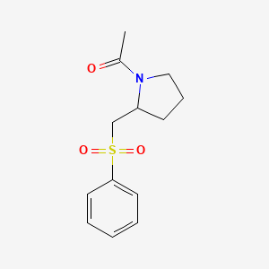 1-(2-((Phenylsulfonyl)methyl)pyrrolidin-1-yl)ethanone