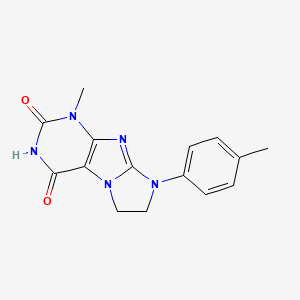 1-Methyl-8-(4-methylphenyl)-1,3,5-trihydroimidazolidino[1,2-h]purine-2,4-dione