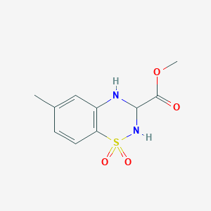 methyl 6-methyl-3,4-dihydro-2H-1,2,4-benzothiadiazine-3-carboxylate 1,1-dioxide