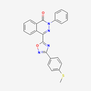 molecular formula C23H16N4O2S B2677042 4-(3-(4-(methylthio)phenyl)-1,2,4-oxadiazol-5-yl)-2-phenylphthalazin-1(2H)-one CAS No. 1291838-25-9