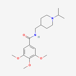 molecular formula C19H30N2O4 B2677076 N-((1-isopropylpiperidin-4-yl)methyl)-3,4,5-trimethoxybenzamide CAS No. 946270-54-8