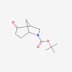 molecular formula C12H19NO3 B2677092 Tert-butyl 2-oxo-6-azabicyclo[3.2.1]octane-6-carboxylate CAS No. 2137543-26-9