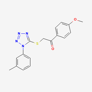 1-(4-Methoxyphenyl)-2-[1-(3-methylphenyl)tetrazol-5-yl]sulfanylethanone