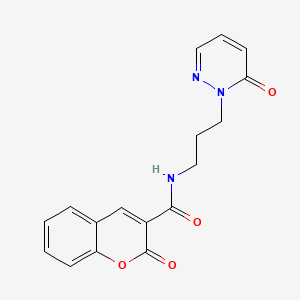 2-oxo-N-(3-(6-oxopyridazin-1(6H)-yl)propyl)-2H-chromene-3-carboxamide