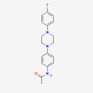 molecular formula C18H20FN3O B2677176 N-{4-[4-(4-fluorophenyl)piperazino]phenyl}acetamide CAS No. 303151-18-0