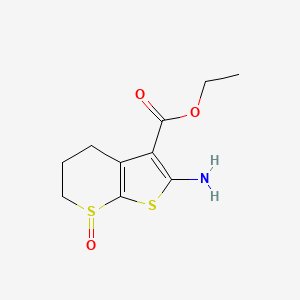 ethyl 6-amino-1-oxo-2H,3H,4H-thiopheno[3,2-e]thiin-5-carboxylate