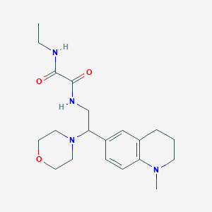 molecular formula C20H30N4O3 B2677179 N-ethyl-N'-[2-(1-methyl-1,2,3,4-tetrahydroquinolin-6-yl)-2-(morpholin-4-yl)ethyl]ethanediamide CAS No. 922013-66-9