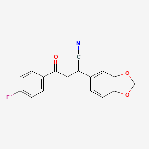 2-(1,3-Benzodioxol-5-yl)-4-(4-fluorophenyl)-4-oxobutanenitrile