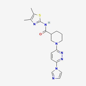 1-(6-(1H-imidazol-1-yl)pyridazin-3-yl)-N-(4,5-dimethylthiazol-2-yl)piperidine-3-carboxamide