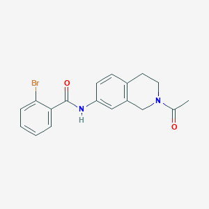 molecular formula C18H17BrN2O2 B2677210 N-(2-acetyl-1,2,3,4-tetrahydroisoquinolin-7-yl)-2-bromobenzamide CAS No. 955757-74-1