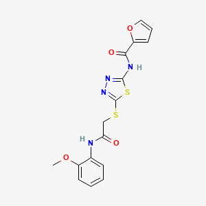 B2677213 N-[5-[2-(2-methoxyanilino)-2-oxoethyl]sulfanyl-1,3,4-thiadiazol-2-yl]furan-2-carboxamide CAS No. 893350-52-2