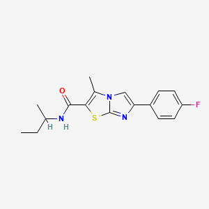 molecular formula C17H18FN3OS B2677273 N-(sec-butyl)-6-(4-fluorophenyl)-3-methylimidazo[2,1-b]thiazole-2-carboxamide CAS No. 852134-00-0