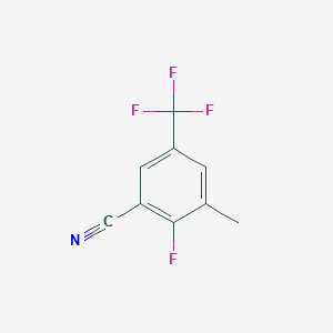 molecular formula C9H5F4N B2677290 2-Fluoro-3-methyl-5-(trifluoromethyl)benzonitrile CAS No. 2383627-27-6