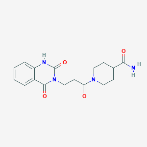 molecular formula C17H20N4O4 B2677333 1-[3-(2,4-dioxo-1H-quinazolin-3-yl)propanoyl]piperidine-4-carboxamide CAS No. 688773-87-7