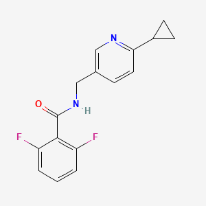 molecular formula C16H14F2N2O B2677338 N-[(6-cyclopropylpyridin-3-yl)methyl]-2,6-difluorobenzamide CAS No. 2309191-11-3