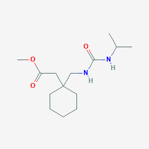 molecular formula C14H26N2O3 B2677346 methyl 2-(1-((3-isopropylureido)methyl)cyclohexyl)acetate CAS No. 1573547-31-5