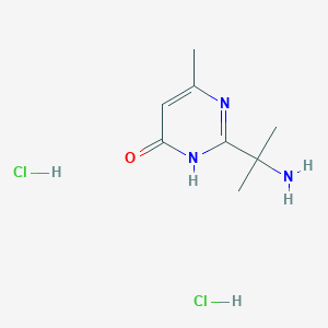 2-(2-Aminopropan-2-yl)-6-methyl-3,4-dihydropyrimidin-4-one dihydrochloride