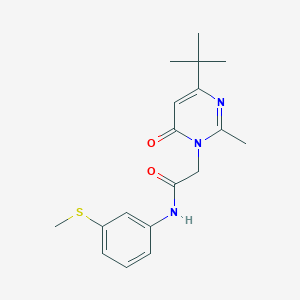 2-(4-(tert-butyl)-2-methyl-6-oxopyrimidin-1(6H)-yl)-N-(3-(methylthio)phenyl)acetamide