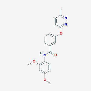 molecular formula C20H19N3O4 B2677454 N-(2,4-dimethoxyphenyl)-3-((6-methylpyridazin-3-yl)oxy)benzamide CAS No. 1251545-23-9