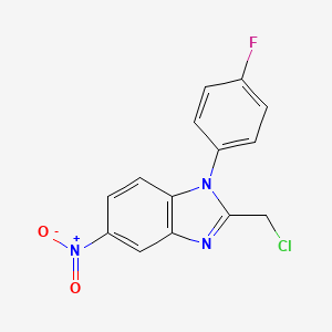 B2677461 2-(chloromethyl)-1-(4-fluorophenyl)-5-nitro-1H-benzimidazole CAS No. 924156-83-2