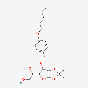 1-(2,2-Dimethyl-6-((4-(pentyloxy)benzyl)oxy)tetrahydrofuro[2,3-d][1,3]dioxol-5-yl)ethane-1,2-diol